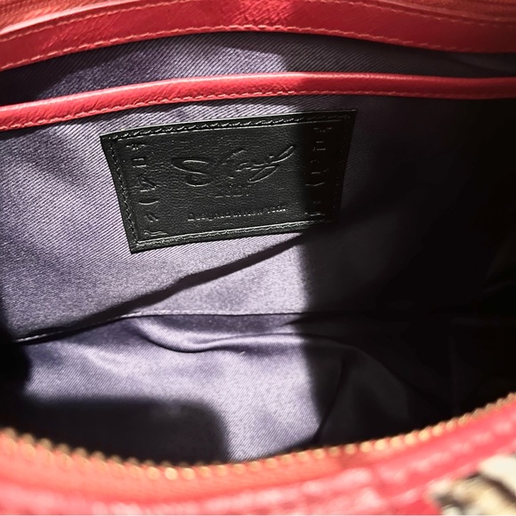 Sharif Cyprus Haircalf & Leather Ruffle w/ Oversized Tassel Puller Hobo Bag NWOT - Picture 13 of 13